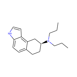 CCCN(CCC)[C@H]1CCc2ccc3[nH]ccc3c2C1 ZINC000013738689