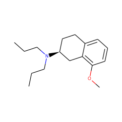 CCCN(CCC)[C@H]1CCc2cccc(OC)c2C1 ZINC000003650259