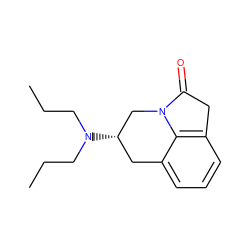 CCCN(CCC)[C@H]1Cc2cccc3c2N(C1)C(=O)C3 ZINC000013452242