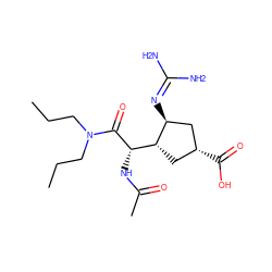 CCCN(CCC)C(=O)[C@@H](NC(C)=O)[C@H]1C[C@@H](C(=O)O)C[C@@H]1N=C(N)N ZINC000013560238