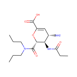 CCCN(CCC)C(=O)[C@@H]1OC(C(=O)O)=C[C@H](N)[C@H]1NC(=O)CC ZINC000003933031