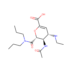 CCCN(CCC)C(=O)[C@@H]1OC(C(=O)O)=C[C@H](NCC)[C@H]1NC(C)=O ZINC000027740310