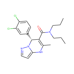 CCCN(CCC)C(=O)C1=C(C)Nc2ccnn2[C@@H]1c1ccc(Cl)c(Cl)c1 ZINC000038395623