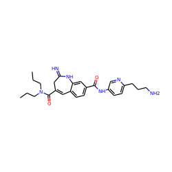 CCCN(CCC)C(=O)C1=Cc2ccc(C(=O)Nc3ccc(CCCN)nc3)cc2NC(=N)C1 ZINC001772614920