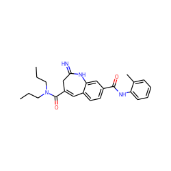 CCCN(CCC)C(=O)C1=Cc2ccc(C(=O)Nc3ccccc3C)cc2NC(=N)C1 ZINC001772650252