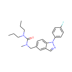 CCCN(CCC)C(=O)N(C)Cc1ccc2c(cnn2-c2ccc(F)cc2)c1 ZINC000043021821