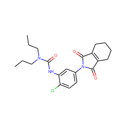 CCCN(CCC)C(=O)Nc1cc(N2C(=O)C3=C(CCCC3)C2=O)ccc1Cl ZINC000045290090