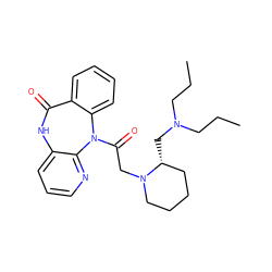 CCCN(CCC)C[C@@H]1CCCCN1CC(=O)N1c2ccccc2C(=O)Nc2cccnc21 ZINC000029415709