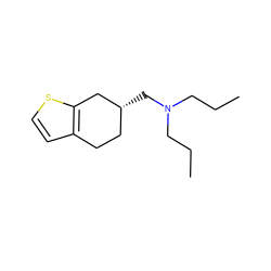 CCCN(CCC)C[C@@H]1CCc2ccsc2C1 ZINC000013474745