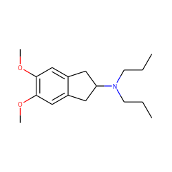 CCCN(CCC)C1Cc2cc(OC)c(OC)cc2C1 ZINC000000007459