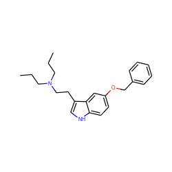 CCCN(CCC)CCc1c[nH]c2ccc(OCc3ccccc3)cc12 ZINC000013760465