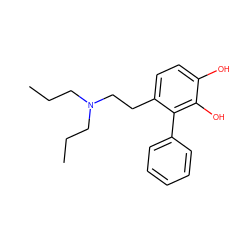 CCCN(CCC)CCc1ccc(O)c(O)c1-c1ccccc1 ZINC000029550166