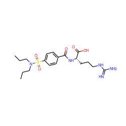 CCCN(CCC)S(=O)(=O)c1ccc(C(=O)N[C@@H](CCCNC(=N)N)C(=O)O)cc1 ZINC000473107772