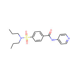 CCCN(CCC)S(=O)(=O)c1ccc(C(=O)Nc2ccncc2)cc1 ZINC000073754596