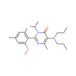 CCCN(CCC)c1c(C)nc(-c2c(C)cc(C)cc2OC)n(C(C)C)c1=O ZINC000013536128