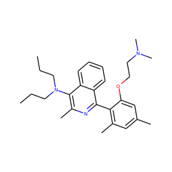 CCCN(CCC)c1c(C)nc(-c2c(C)cc(C)cc2OCCN(C)C)c2ccccc12 ZINC000029037828