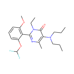 CCCN(CCC)c1c(C)nc(-c2c(OC)cccc2OC(F)F)n(CC)c1=O ZINC000013536188