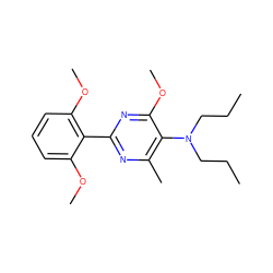 CCCN(CCC)c1c(C)nc(-c2c(OC)cccc2OC)nc1OC ZINC000040380366