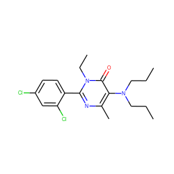 CCCN(CCC)c1c(C)nc(-c2ccc(Cl)cc2Cl)n(CC)c1=O ZINC000013536216