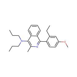 CCCN(CCC)c1c(C)nc(-c2ccc(OC)cc2CC)c2ccccc12 ZINC000029037803