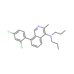 CCCN(CCC)c1c(C)ncc2c(-c3ccc(Cl)cc3Cl)cccc12 ZINC000072178114