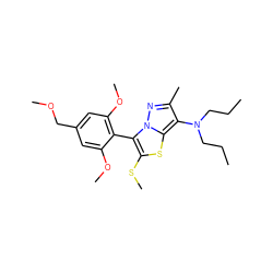 CCCN(CCC)c1c(C)nn2c(-c3c(OC)cc(COC)cc3OC)c(SC)sc12 ZINC000096172519