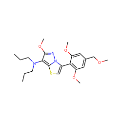 CCCN(CCC)c1c(OC)nn2c(-c3c(OC)cc(COC)cc3OC)csc12 ZINC000096172548