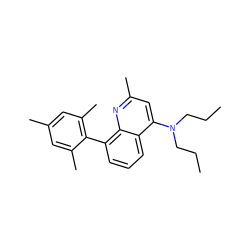 CCCN(CCC)c1cc(C)nc2c(-c3c(C)cc(C)cc3C)cccc12 ZINC000013553465