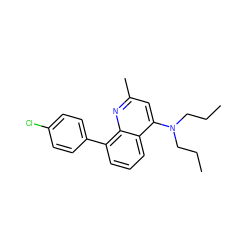 CCCN(CCC)c1cc(C)nc2c(-c3ccc(Cl)cc3)cccc12 ZINC000013553473