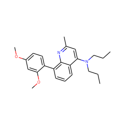 CCCN(CCC)c1cc(C)nc2c(-c3ccc(OC)cc3OC)cccc12 ZINC000013553470