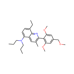 CCCN(CCC)c1ccc(CC)c2nc(-c3c(OC)cc(COC)cc3OC)c(C)cc12 ZINC000084710784