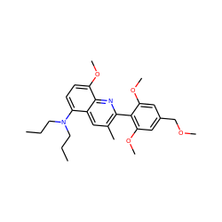 CCCN(CCC)c1ccc(OC)c2nc(-c3c(OC)cc(COC)cc3OC)c(C)cc12 ZINC000095574913