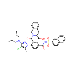 CCCN(CCC)c1nn(-c2ccc(C(=O)NS(=O)(=O)c3ccc4ccccc4c3)cc2C(=O)N2Cc3ccccc3C[C@H]2CO)c(C)c1Cl ZINC000206268996