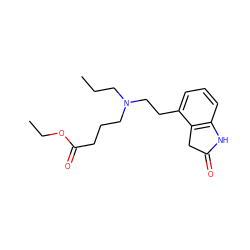 CCCN(CCCC(=O)OCC)CCc1cccc2c1CC(=O)N2 ZINC000034533907