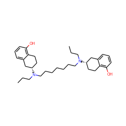 CCCN(CCCCCCCN(CCC)[C@H]1CCc2c(O)cccc2C1)[C@H]1CCc2c(O)cccc2C1 ZINC000095562515