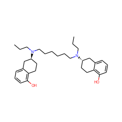 CCCN(CCCCCCN(CCC)[C@H]1CCc2c(O)cccc2C1)[C@H]1CCc2c(O)cccc2C1 ZINC000095559340