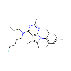 CCCN(CCCCF)c1nc(C)nc2c1c(C)c(C)n2-c1c(C)cc(C)cc1C ZINC000001906103