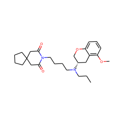 CCCN(CCCCN1C(=O)CC2(CCCC2)CC1=O)[C@@H]1COc2cccc(OC)c2C1 ZINC000003635820