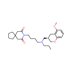 CCCN(CCCCN1C(=O)CC2(CCCC2)CC1=O)C[C@@H]1COc2cccc(OC)c2C1 ZINC000026015477