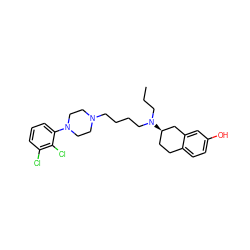 CCCN(CCCCN1CCN(c2cccc(Cl)c2Cl)CC1)[C@@H]1CCc2ccc(O)cc2C1 ZINC000013438632