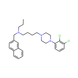 CCCN(CCCCN1CCN(c2cccc(Cl)c2Cl)CC1)Cc1ccc2ccccc2c1 ZINC000071316451