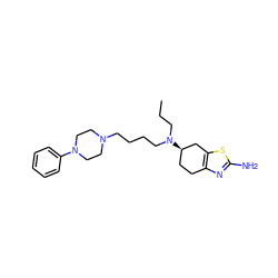 CCCN(CCCCN1CCN(c2ccccc2)CC1)[C@@H]1CCc2nc(N)sc2C1 ZINC000040880528