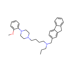 CCCN(CCCCN1CCN(c2ccccc2OC)CC1)Cc1ccc2c(c1)Cc1ccccc1-2 ZINC000071296254