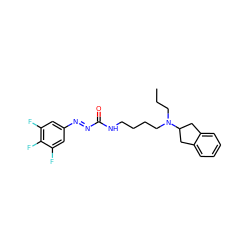 CCCN(CCCCNC(=O)/N=N/c1cc(F)c(F)c(F)c1)C1Cc2ccccc2C1 ZINC000474607775