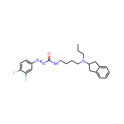 CCCN(CCCCNC(=O)/N=N/c1ccc(F)c(F)c1)C1Cc2ccccc2C1 ZINC000474609150