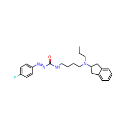 CCCN(CCCCNC(=O)/N=N/c1ccc(F)cc1)C1Cc2ccccc2C1 ZINC000474609802