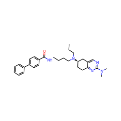 CCCN(CCCCNC(=O)c1ccc(-c2ccccc2)cc1)[C@@H]1CCc2nc(N(C)C)ncc2C1 ZINC000026647207