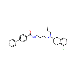 CCCN(CCCCNC(=O)c1ccc(-c2ccccc2)cc1)[C@H]1CCc2c(Cl)cccc2C1 ZINC000001893038