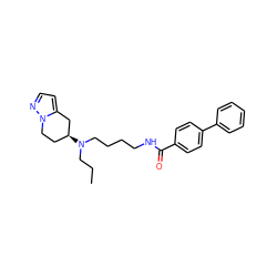 CCCN(CCCCNC(=O)c1ccc(-c2ccccc2)cc1)[C@H]1CCn2nccc2C1 ZINC000071316894