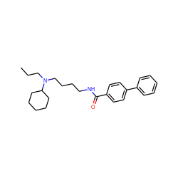 CCCN(CCCCNC(=O)c1ccc(-c2ccccc2)cc1)C1CCCCC1 ZINC000040414311